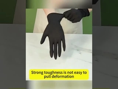 Otomobil Endüstrisi İçin Siyah Elmas Doku Tek Kullanımlık Nitril Eldiven Pudrasız